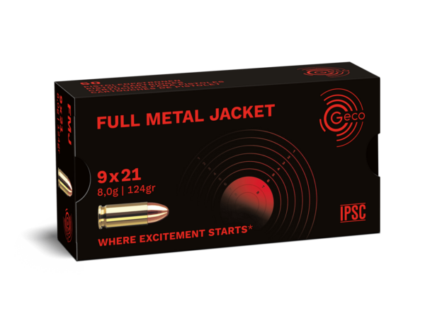 Munizioni Geco FMJ - Cal. 9x21 124gr